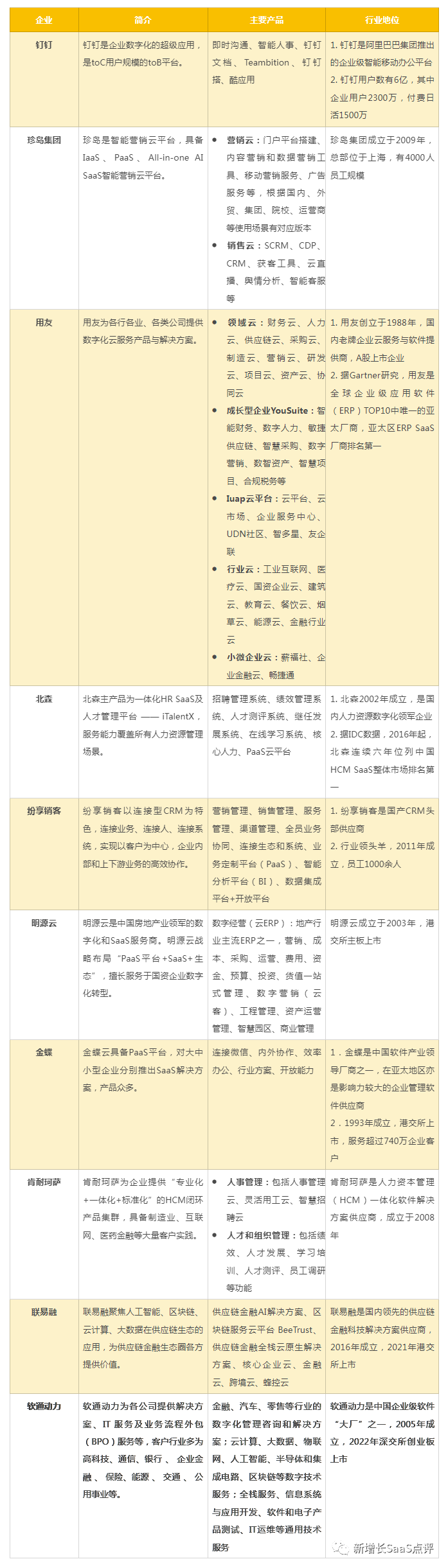 2023年国内十大SaaS系统公司排名