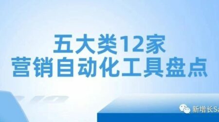 营销效率低？试试这5大类12家营销自动化工具